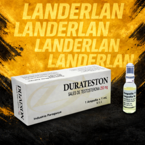DURATESTON LANDERLAN 250 MG, o anabolizante ideal para otimizar desempenho físico e acelerar o crescimento muscular. Composto por quatro ésteres de testosterona